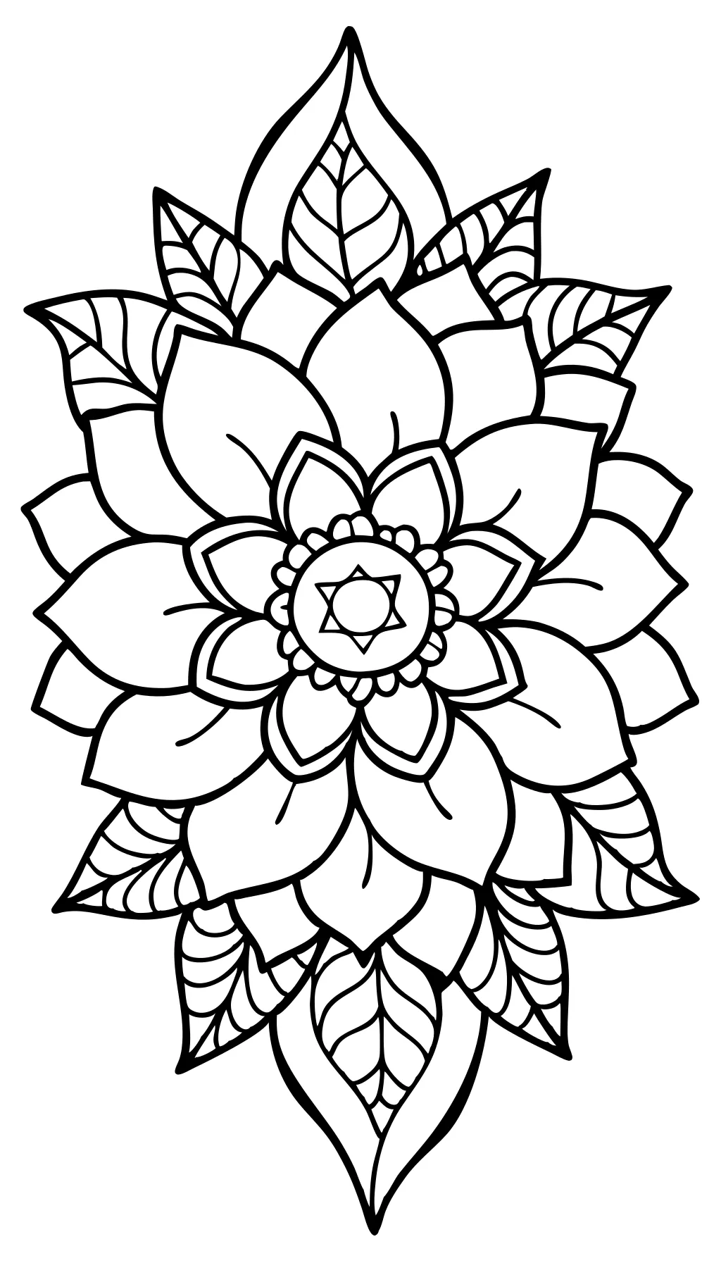 hard flower coloring pages